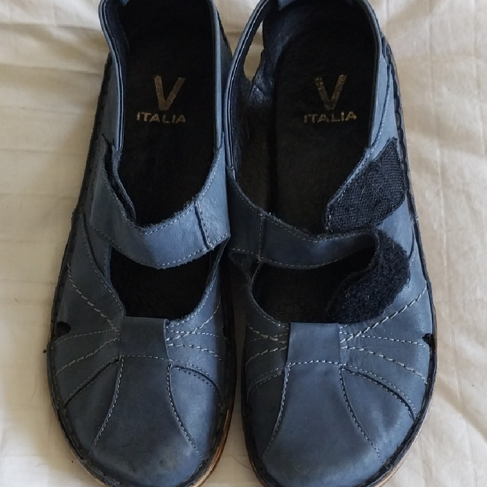 V-Italia Genova, Mary Jane, Distressed Leather Upper, Cork Outsole, Size Euro 40